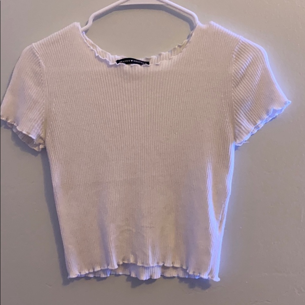 brandy melville white shirt sleeve